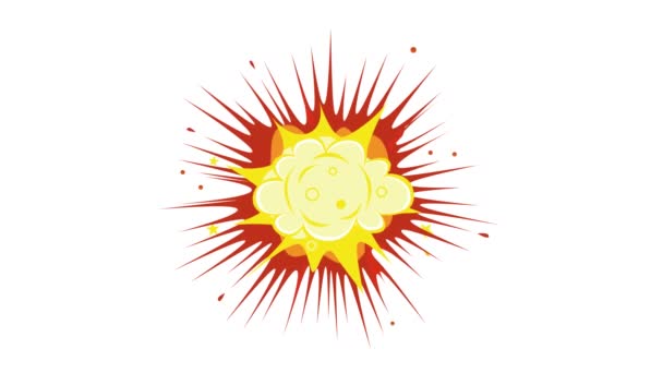 Pack Comic Book Blast Explosions Animation Set Comic Book Explosions — стоковое видео