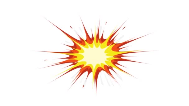 Pack Comic Book Blast Explosions Animation Set Comic Book Explosions — стоковое видео