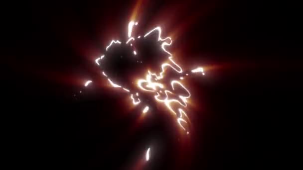 Rauch Und Feuer Genial Explosion Energie Effekt Animation Der Bunten — Stockvideo