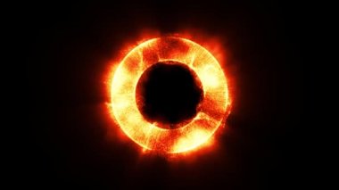 Soyut Torus Daire Parçacıklar Parlayan Arka Plan Loop / soyut bir daire 4k animasyon f ışıklar arka plan parlayan ve sorunsuz döngü