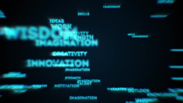 Abstrakt Obchodní Úspěch Text Reveal Animace Abstraktního Obchodního Pozadí Více — Stock video