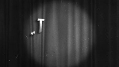 Vintage That's All Folks Cinema Screen/ 4k animasyon süper zarif vintage retro tüm millet eski zaman hollywood filmlerinde olduğu gibi zarif yazı ile sahne sonu