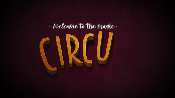 Fondo Circo Retro Vintage Animación Elegante Fondo Circo Vintage Retro — Vídeo de stock