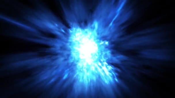 宇宙プラズマ火災爆発エネルギーFxシームレスループ 4Kは幻想的な視覚的なFxのためのカラフルなパワー動的宇宙火災爆発のアニメーションをループ — ストック動画