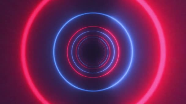 Achtziger Jahre Vhs Textured Circles Background Loop Animation Eines Abstrakten — Stockvideo