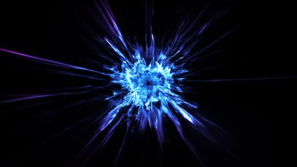 Cosmic Plasma Fire Explosion Energy Seamless Looping Animación Bucle Colorido — Vídeo de stock