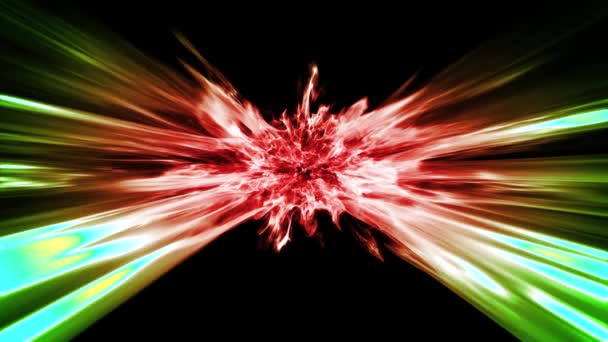 Cosmic Plasma Fire Explosion Energy Sömlös Looping Loopas Animation Färgglada — Stockvideo