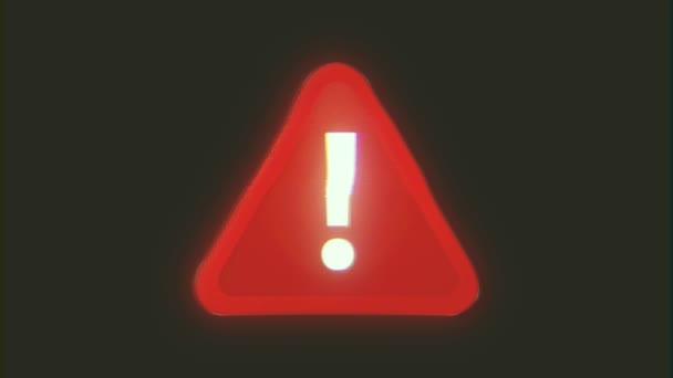 Forbidden Warning Sign Glitch Video Background Animation Eines Vintage Verbotenen — Stockvideo