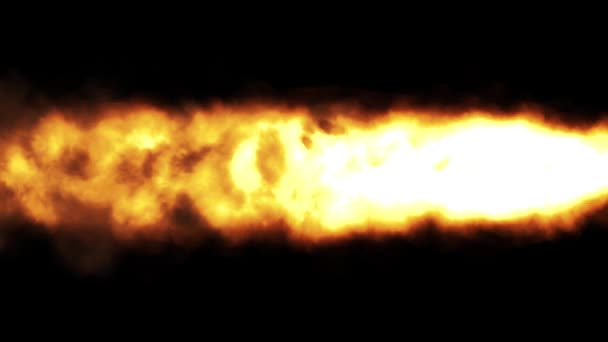 Shockwave Power Fire Meteor Comet Animación Poderoso Cometa Fuego Con — Vídeos de Stock