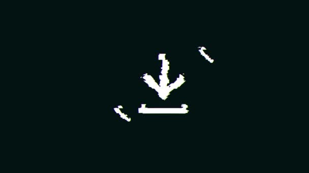 Loading Icon Technology Glitch Animation Eines Abstrakten Technologie Loader Symbols — Stockvideo