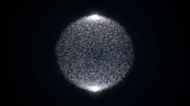 Soyut Tel Çerçeve Şekilleri Kesintisiz Döngüsüz Döngüleme / 4k Soyut bir arkaplan canlandırması ile parlayan kablo dairesi şekilleri pürüzsüz döngüler