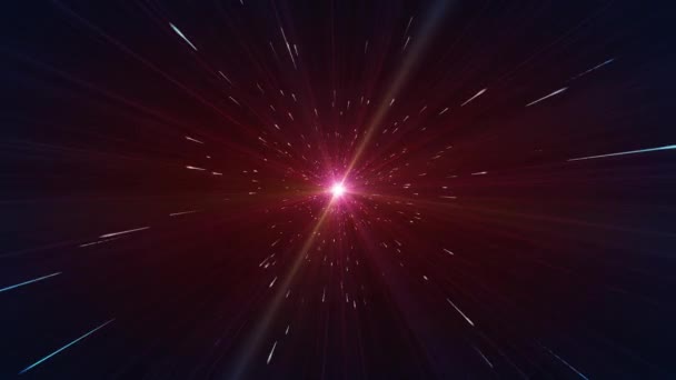 Hyperspace Starburst Sfondo Clip Animazione Uno Sfondo Astratto Stelle Con — Video Stock