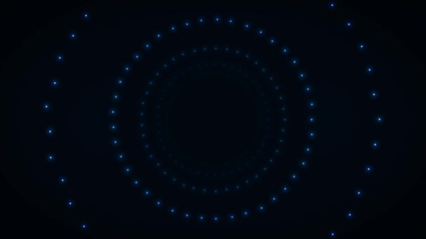 Círculos Túnel Wireframe Abstractos Bucle Sin Costura Animación Bucle Túnel — Vídeo de stock