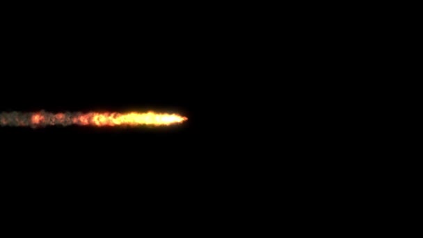 Shockwave Power Fire Meteor Comet Animación Poderoso Cometa Fuego Con — Vídeos de Stock