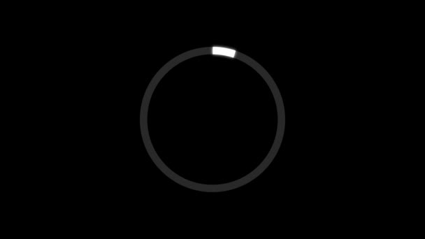 Minimal Black White Preloader Circle Strokes Animation Design Minimal Preloader — стоковое видео