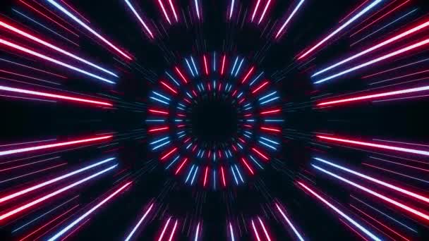 Loop Background Neon Lines Bursting Animation Abstract Veejay Backgound Neon — стоковое видео