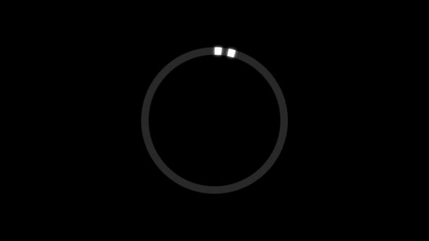 Minimal Black White Preloader Circle Strokes Animation Design Minimal Preloader — Αρχείο Βίντεο
