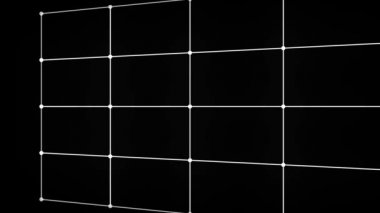 Soyut 3d Asgari Izgara Kusursuz Döngü / 4k Soyut minimal düz ızgaranın retro parlak efektli canlandırması