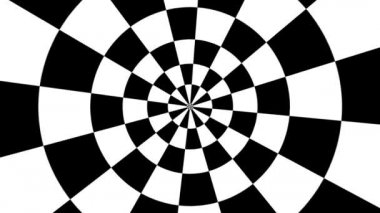 Soyut Checkerboard Arkaplanı Soyut siyah ve beyaz karo denetleme arkaplanının Giriş / 4k animasyonu