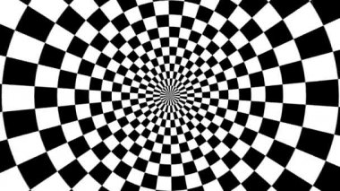 Soyut Checkerboard Arkaplanı Soyut siyah ve beyaz karo denetleme arkaplanının Giriş / 4k animasyonu