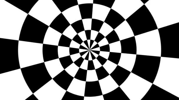 Abstract Checkerboard Background Intro Animation Abstract Black White Tiles Checkerboard — стоковое видео