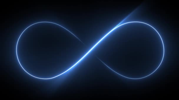 抽象激光束从左到右闪光的圆形空间激光冲击背景 4K动画 — 图库视频影像
