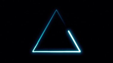 Geometri şekilli soyut bir teknoloji yükleyici simgesinin Işık Vuruşu Şekilleri / 4k animasyonu ile Simge yükleniyor