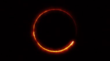 Ateş Işığı Fx Kuyruklu Yıldızı Dönen Dönen Döngü / 4k Soyut Ateş Kuyruklu Yıldızı dairesel döngüsünün canlandırması