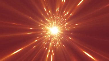 Soyut Işıldayan Altın Parçacıklar Özyineleme / 4k Soyut altın zemin animasyonu Parlak parçacıklar parlıyor ve parlıyor, kusursuz döngüler