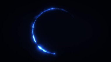 Soyut Fantezi Çemberi Sürgüsü Kusursuz Döngüsü / 4k Soyut bir fantezi ışık dairesi vuruşunun fraktal türbülans dokusu etkisinin pürüzsüz döngüsüz döngüsü