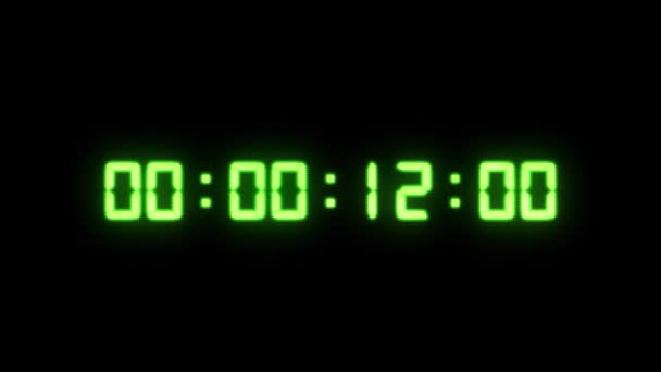 Одна Хвилина Цифрова Анімація Підрахунку Часу Анімація Цифрового Підрахунку Часу — стокове відео