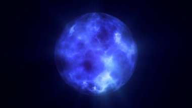 Soyut bir enerji küresi ya da ışınlı bir gezegen arkaplanı çizimi