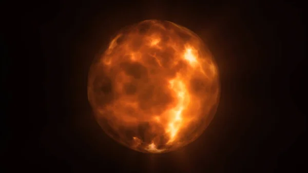 用射线Fx描述抽象的能量球体或行星空间背景 — 图库照片
