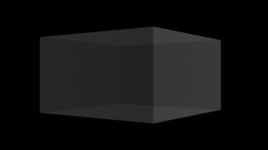 3d Küp Kutusu Tasarımı Dönen Arkaplan / 4k Soyut bir 3d küp şekil döngüsünün canlandırması