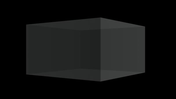 Cube Box Design Spinning Tło Animacja Abstrakcyjny Minimalny Kształt Kostki — Wideo stockowe