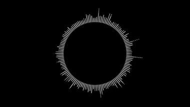 Soyut Müzik Hud Çemberi Eşgüdümleyici Arkaplan / 4k Soyut arkaplan canlandırması Hud dairesel grafik ses dijital oynatıcı dalga biçimi