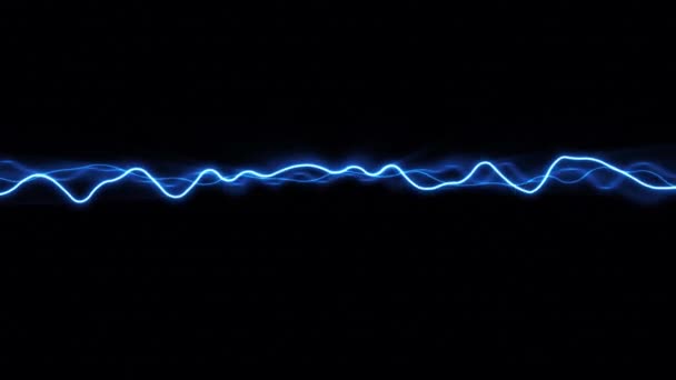 Electric Laser Stroke Action Loop Animacja Abstrakcyjnego Zniekształconego Łuku Elektrycznego — Wideo stockowe