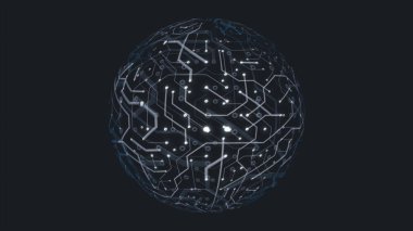 Soyut Dijital Hi Tech Chipset Arkaplanı / Anakart yongalı ve parlak ve parlak efektli veri çizgilerine sahip güzel soyut teknoloji arkaplanı