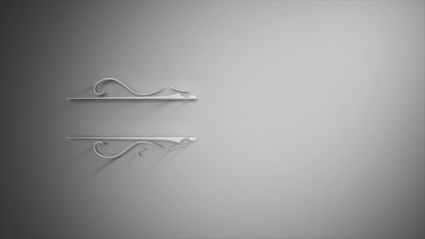 White Soft Banner Background Reveal Animation Animación Elegante Fondo Banner — Vídeos de Stock