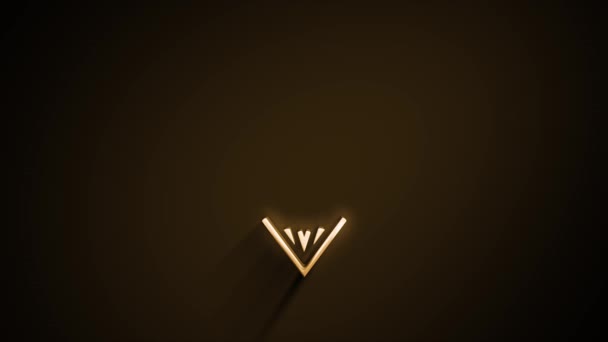 Diamond Icon Gold Texture Animation Animation Eines Goldenen Schmuckdiamanten Ikone — Stockvideo