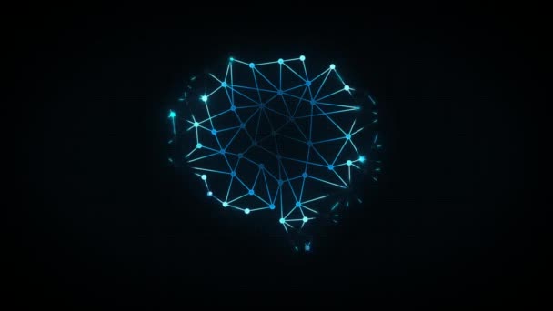 Abstrakcyjna technologia Cybersplot mózgów Wzory tła Fx — Wideo stockowe