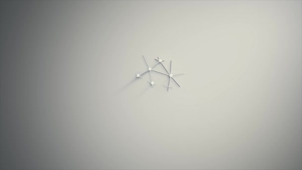 Abstrakt Vit Teknik Cyber Brain Plexus Mönster Bakgrund Animation Abstrakt — Stockvideo