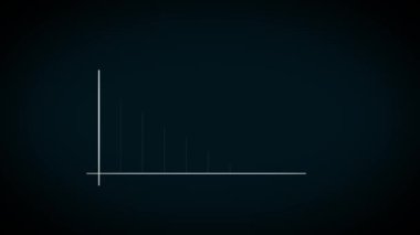 Business Growth And Success Arrow Infographics / 4k animasyonu, yükselen eğriler ve bar istatistiklerinin yer aldığı, büyümeyi ve başarıyı sembolize eden, parlayan ve gürültülü dijital efektlerle gelirleri artıran ve azaltan bir iş bilgisinin animasyonu