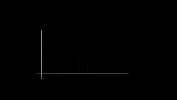 Freccia Crescita Successo Infografica Animazione Infografica Aziendale Con Curve Statistiche — Video Stock