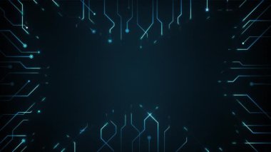 Soyut Siber Teknoloji Chipset Animasyon / 4k Soyut bilgisayar ana kart yonga seti teknolojisi animasyonu