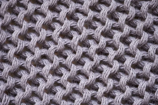 Texture en tricot de laine grise . — Photo