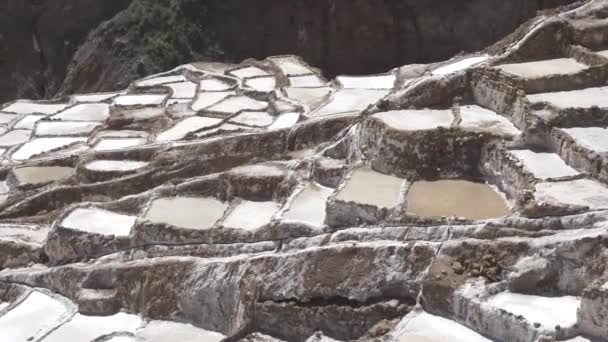 Minas de sal de Maras en Perú — Vídeo de stock