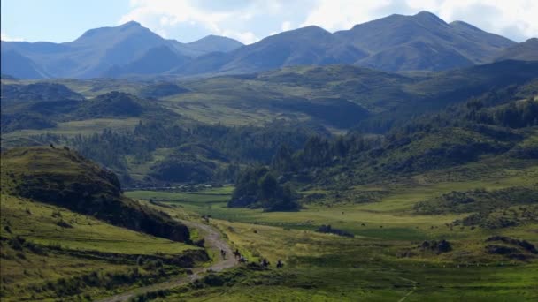 Zona de Cuzco afueras naturaleza y paisajes — Vídeo de stock