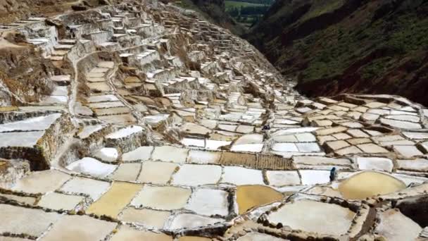 Minas de sal de Maras en Perú — Vídeos de Stock