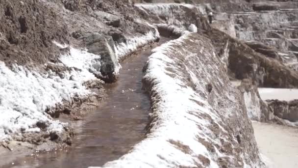 Minas de sal de Maras en Perú — Vídeo de stock